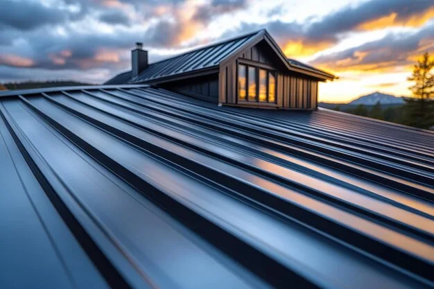 A side-by-side comparison of a neglected roof with debris and moss versus a well-maintained metal roof, emphasizing longevity and durability.